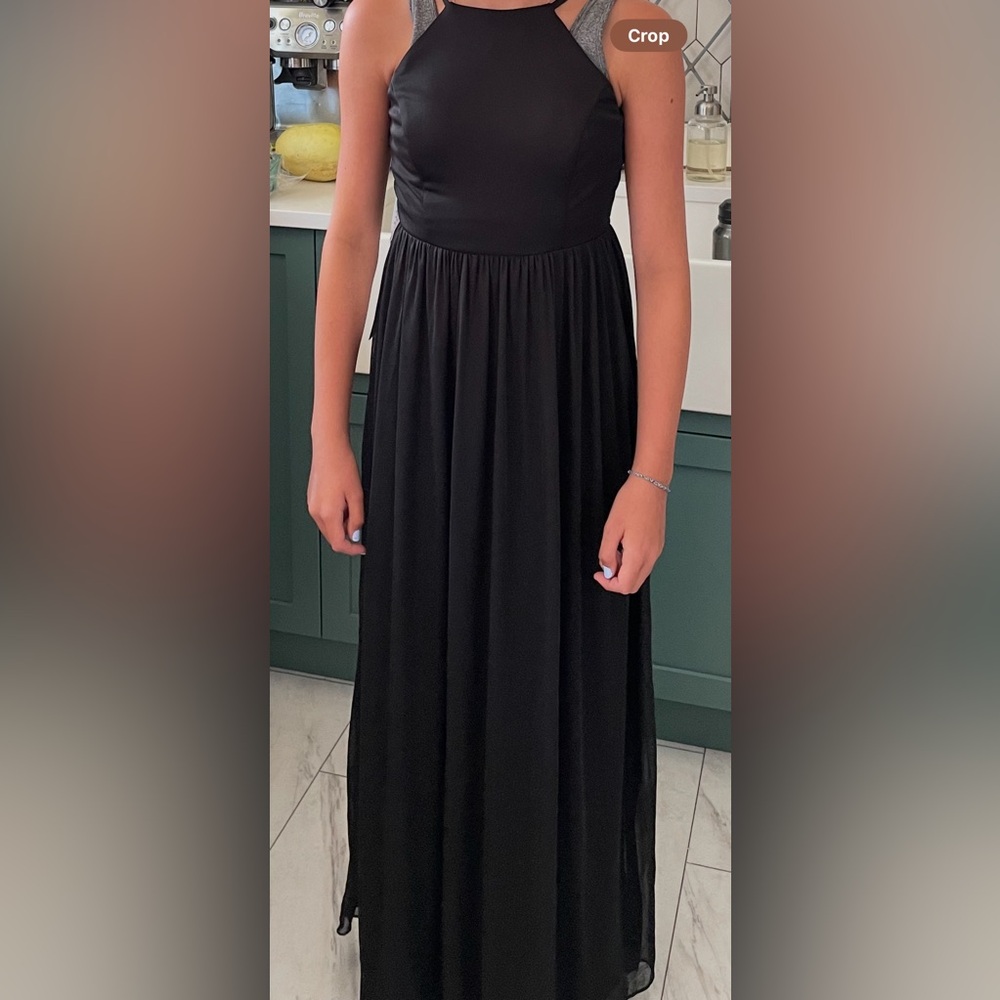 Elegant Black Maxi Dress for teen/tween girls